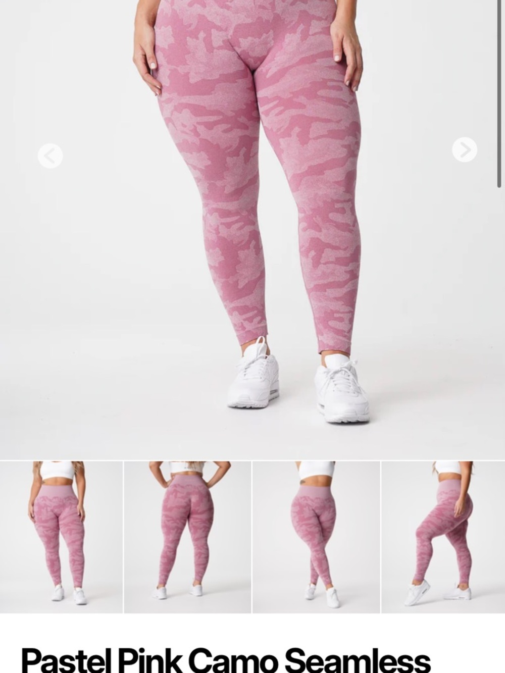 NYGTN Pink Camo Seamless Leggings